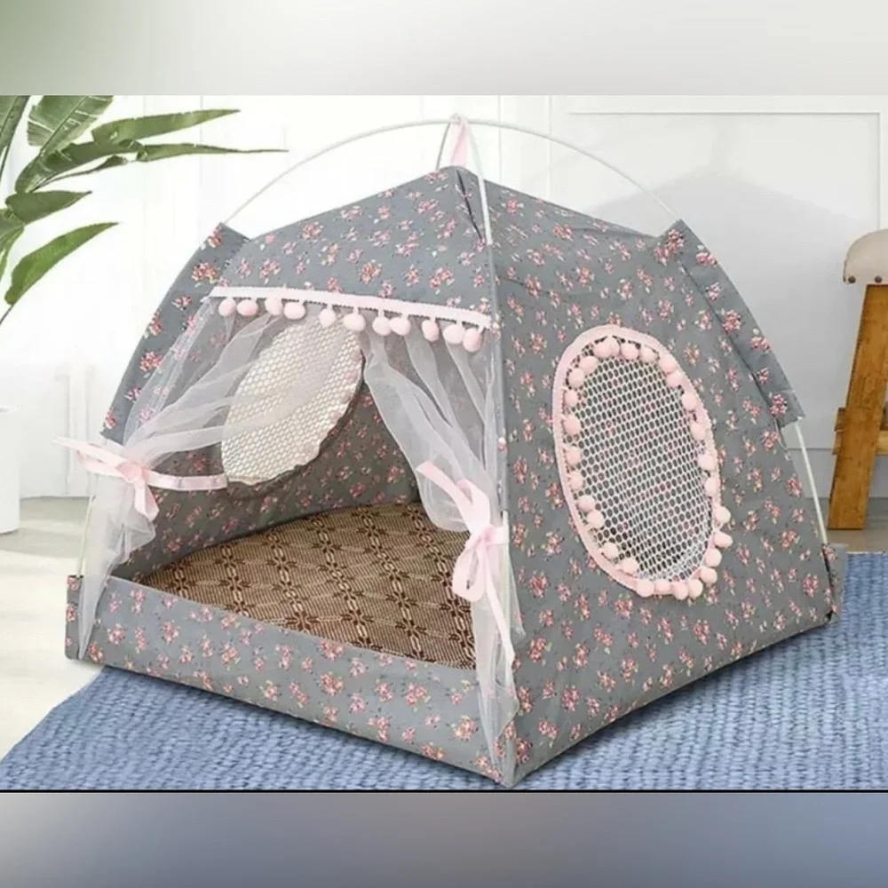 Dog Bed Cat bed pet Tent pink dog bed small medium New 20 in by 20